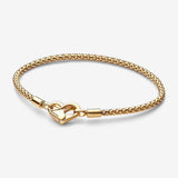 Bracciale con maglia geometrica