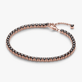 Bracciale Tennis con Pietre Nere