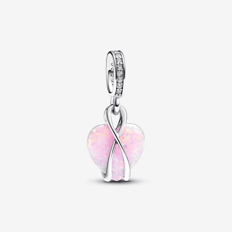 Charm Pendente Cuore di Mamma Rosa Opalescente - 793202C01