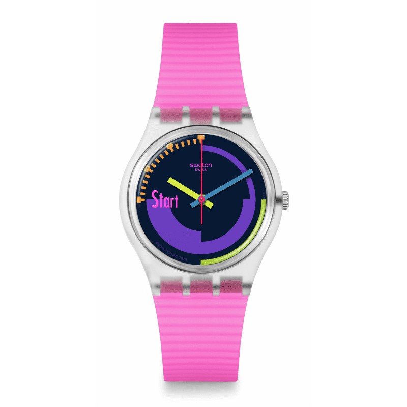 SWATCH NEON PINK PODIUM -SO28K111