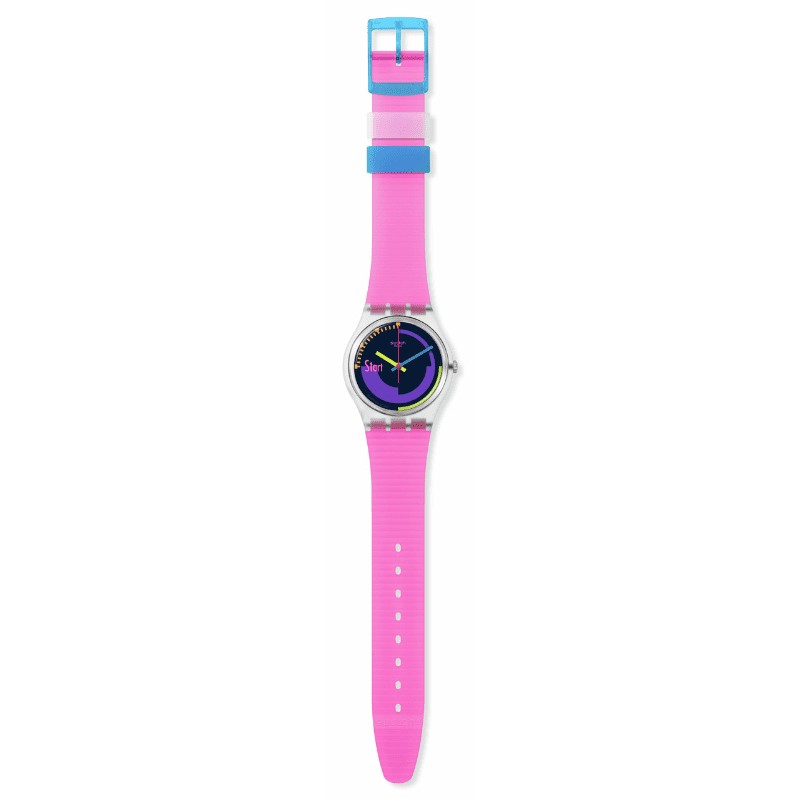 SWATCH NEON PINK PODIUM -SO28K111