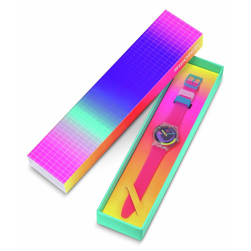 SWATCH NEON PINK PODIUM -SO28K111