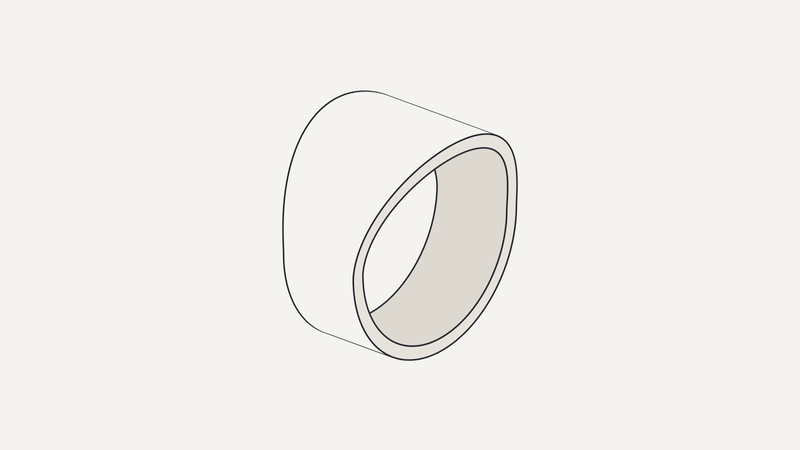 Illustrazione di anello a fascia larga liscia – Gioielleria Scaduto