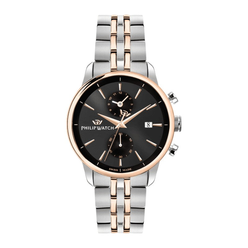PHILIP WATCH | Cronografo Anniversary Nero e Oro Rosa