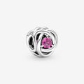Charm Cerchio Eterno Rosa Ottobre