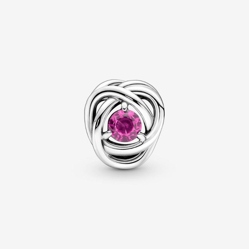 Charm Cerchio Eterno Rosa Ottobre