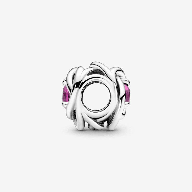 Charm Cerchio Eterno Rosa Ottobre