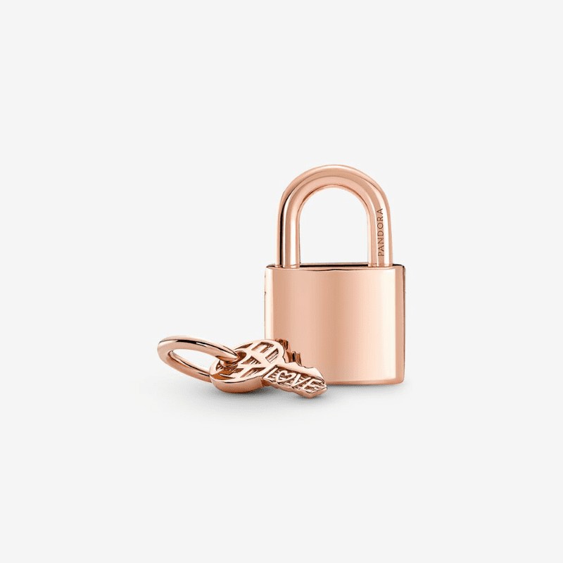 Charm Pendente Lucchetto e Chiave dell'Amore