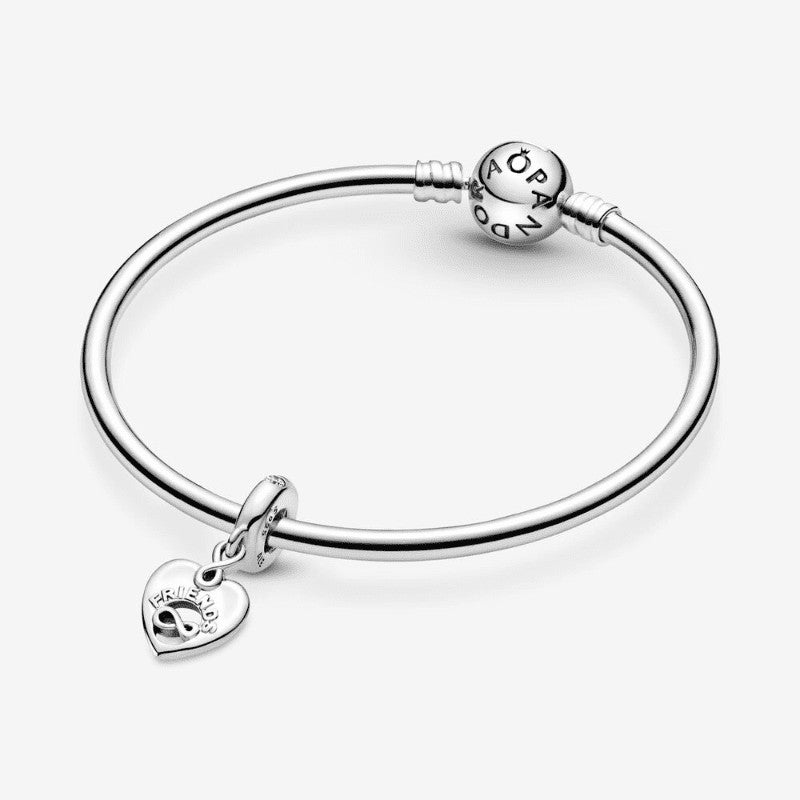 Charm pendente a cuore Amiche per sempre
