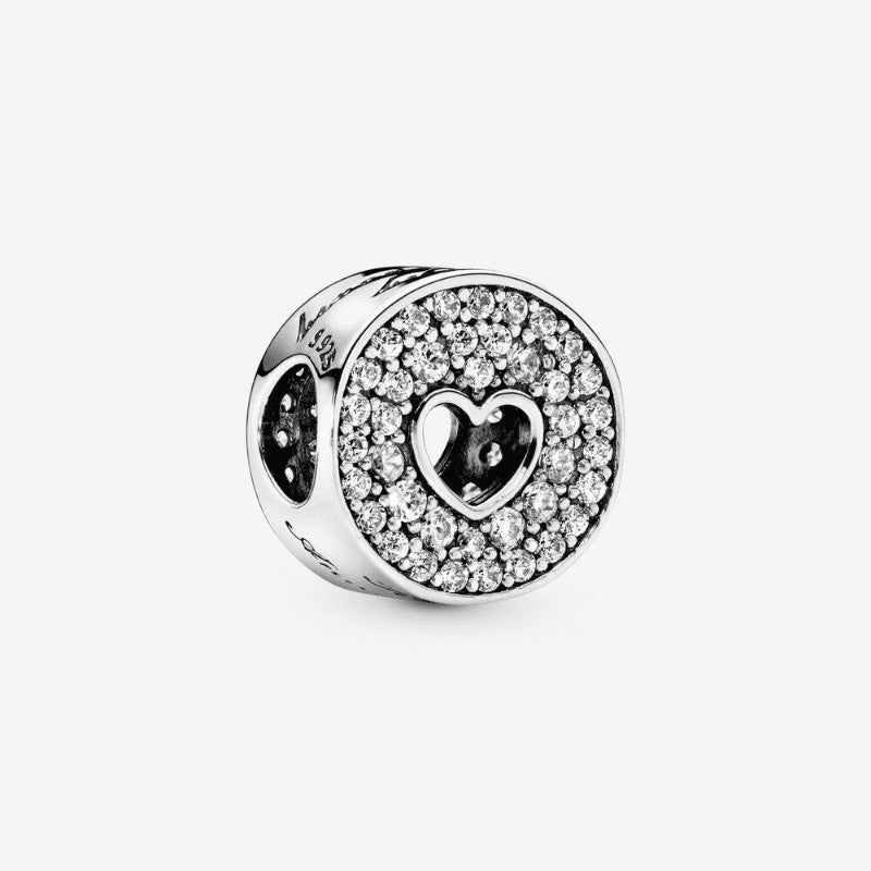 Charm Buon Anniversario Pavé e cuore