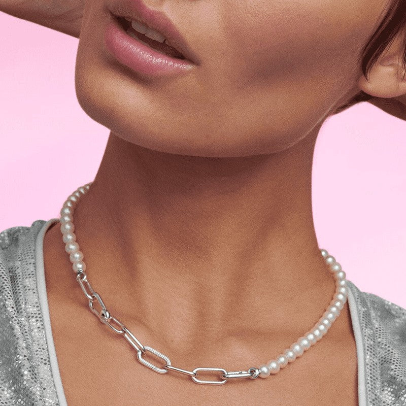 Collana Maglia Link Con Perle Pandora ME