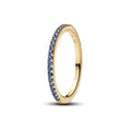 Pandora | Anello Pavè Fascia Sottile Blu