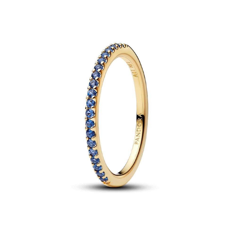 Pandora | Anello Pavè Fascia Sottile Blu