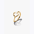 Pandora | Anello Cerchio Linea Sinuosa con Perla d'Acqua Dolce Coltivata e Pavè