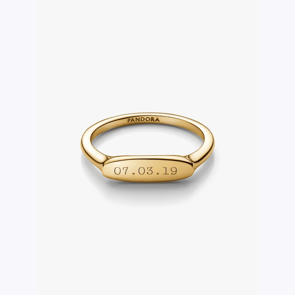PANDORA | Anello Fascia con barra da incidere