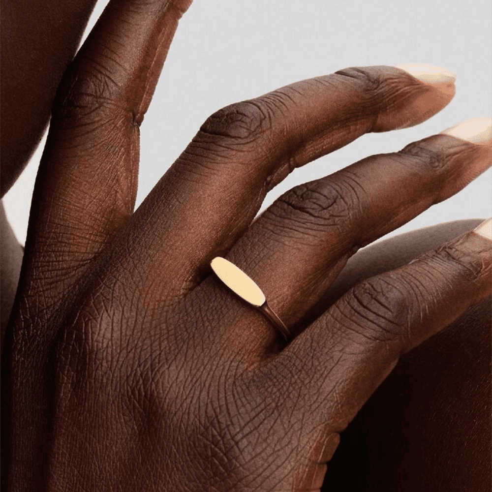 PANDORA | Anello Fascia con barra da incidere