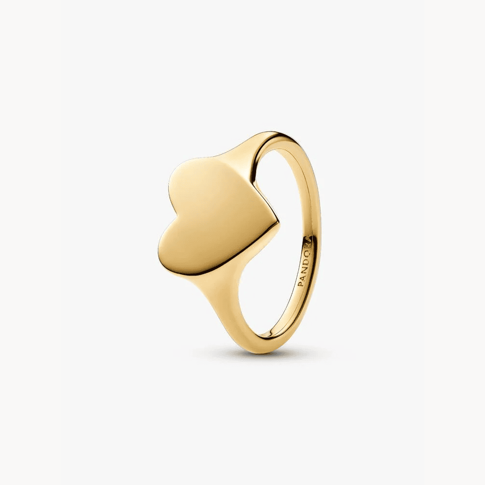 Pandora | Anello Cuore Dorato da incidere