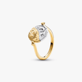Anello Medallion Sole e Luna “Per Aspera Ad Astra” Reversibile