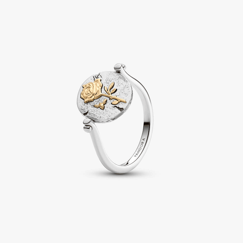 Anello Medallion Rosa “Rosa Inter Spinas Crescit” Reversibile