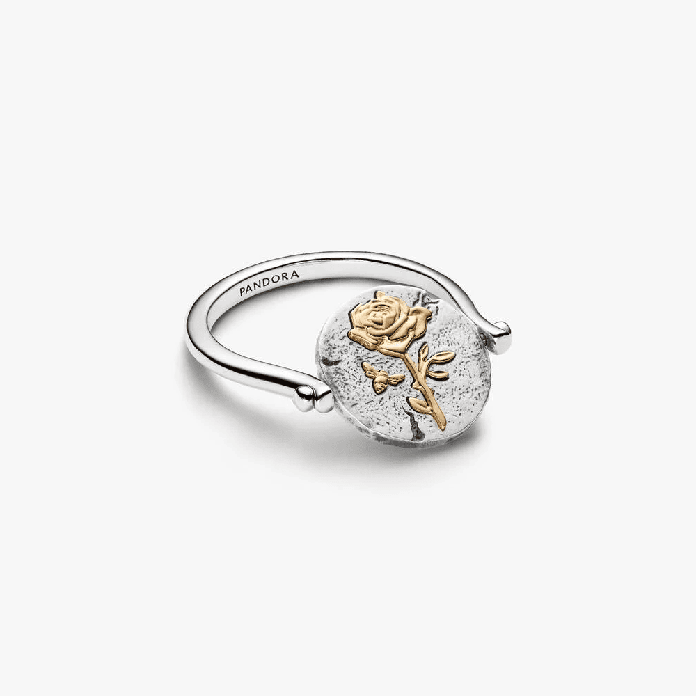 Anello Medallion Rosa “Rosa Inter Spinas Crescit” Reversibile