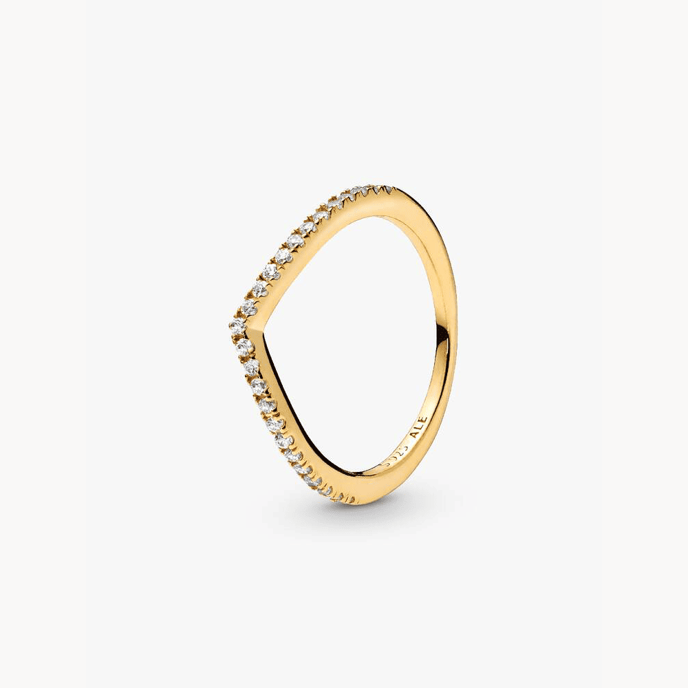 Anello Chevron Dorato