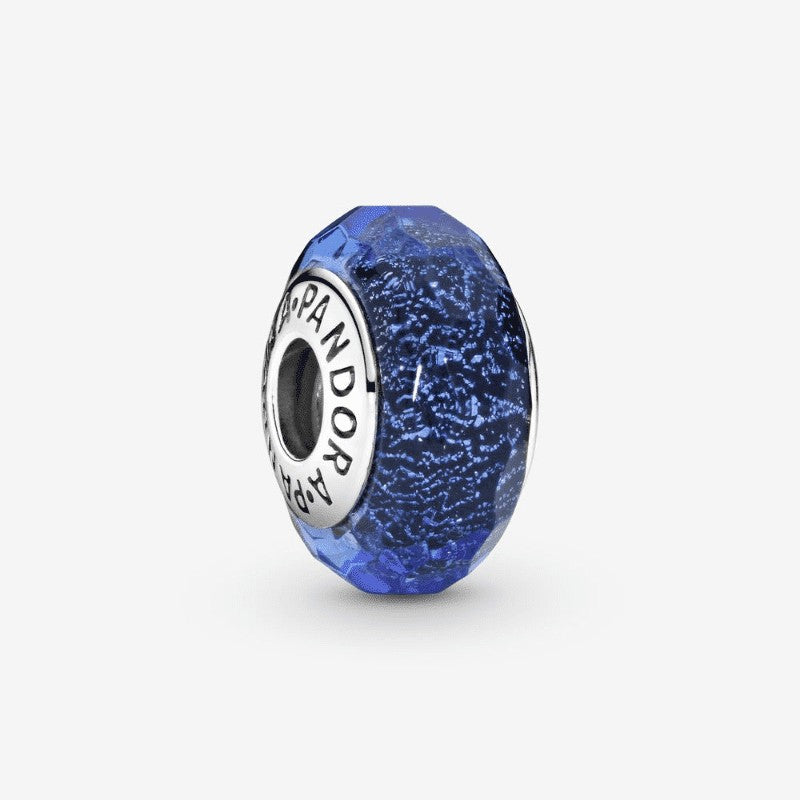 Charm Vetro di Murano Blu Iridescente
