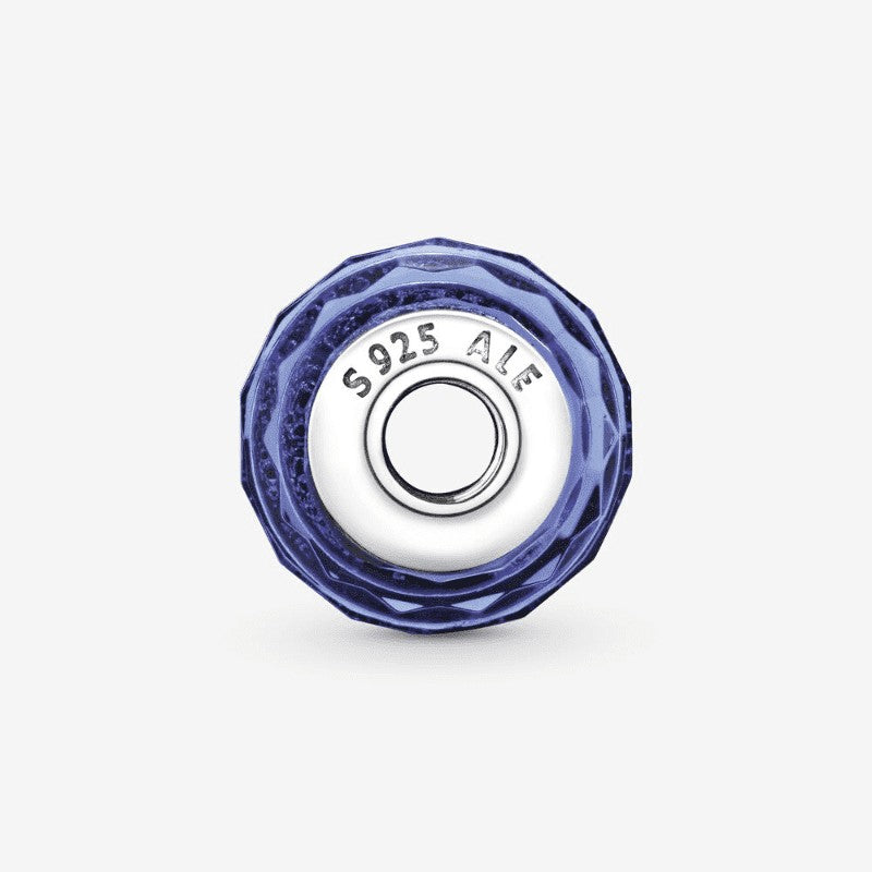 Charm Vetro di Murano Blu Iridescente