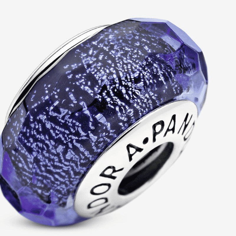 Charm Vetro di Murano Blu Iridescente