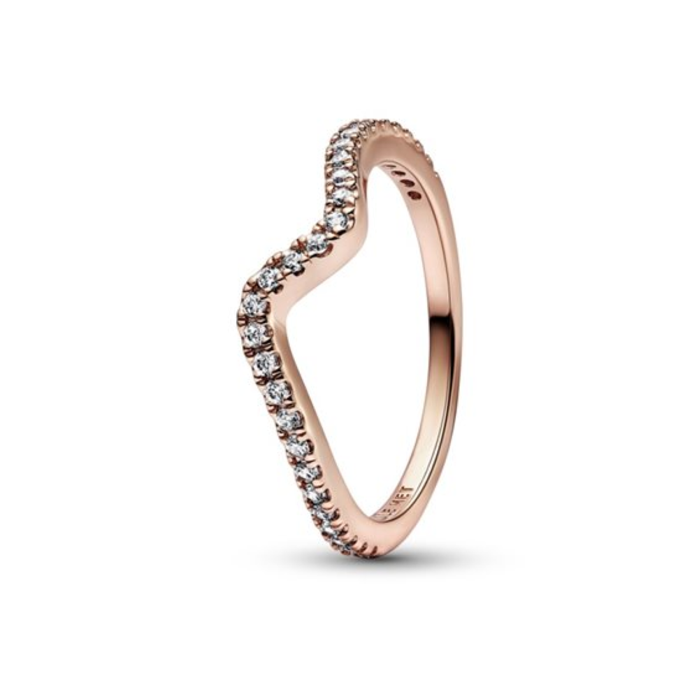 Pandora | Anello Onda Pietre Luminose