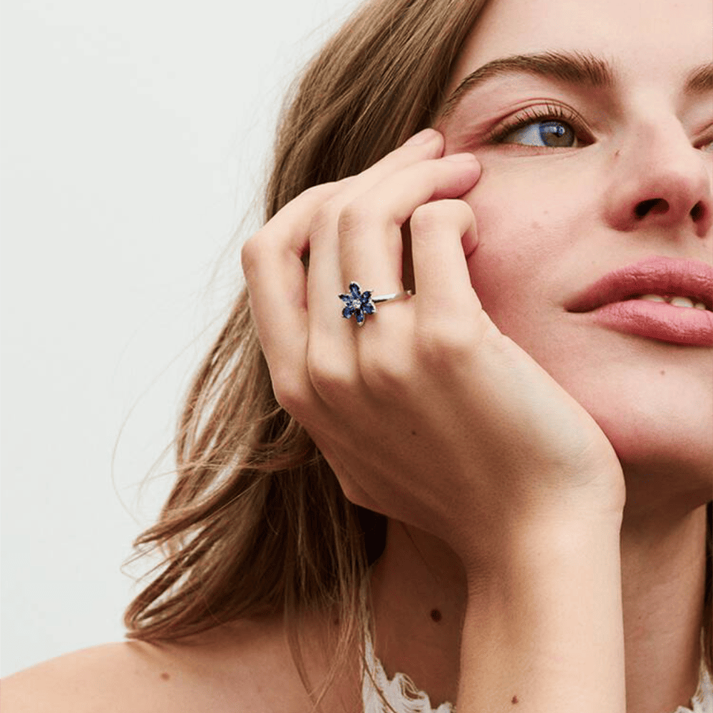 Pandora | Anello Herbarium Fiore Blu