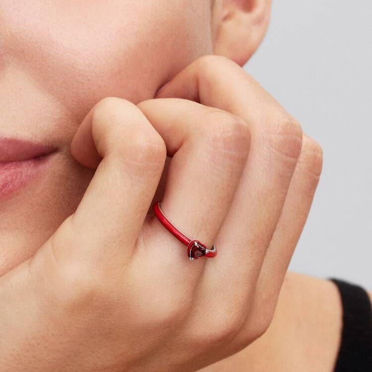 Pandora | Anello Rosso Chakra Heart Pandora ME