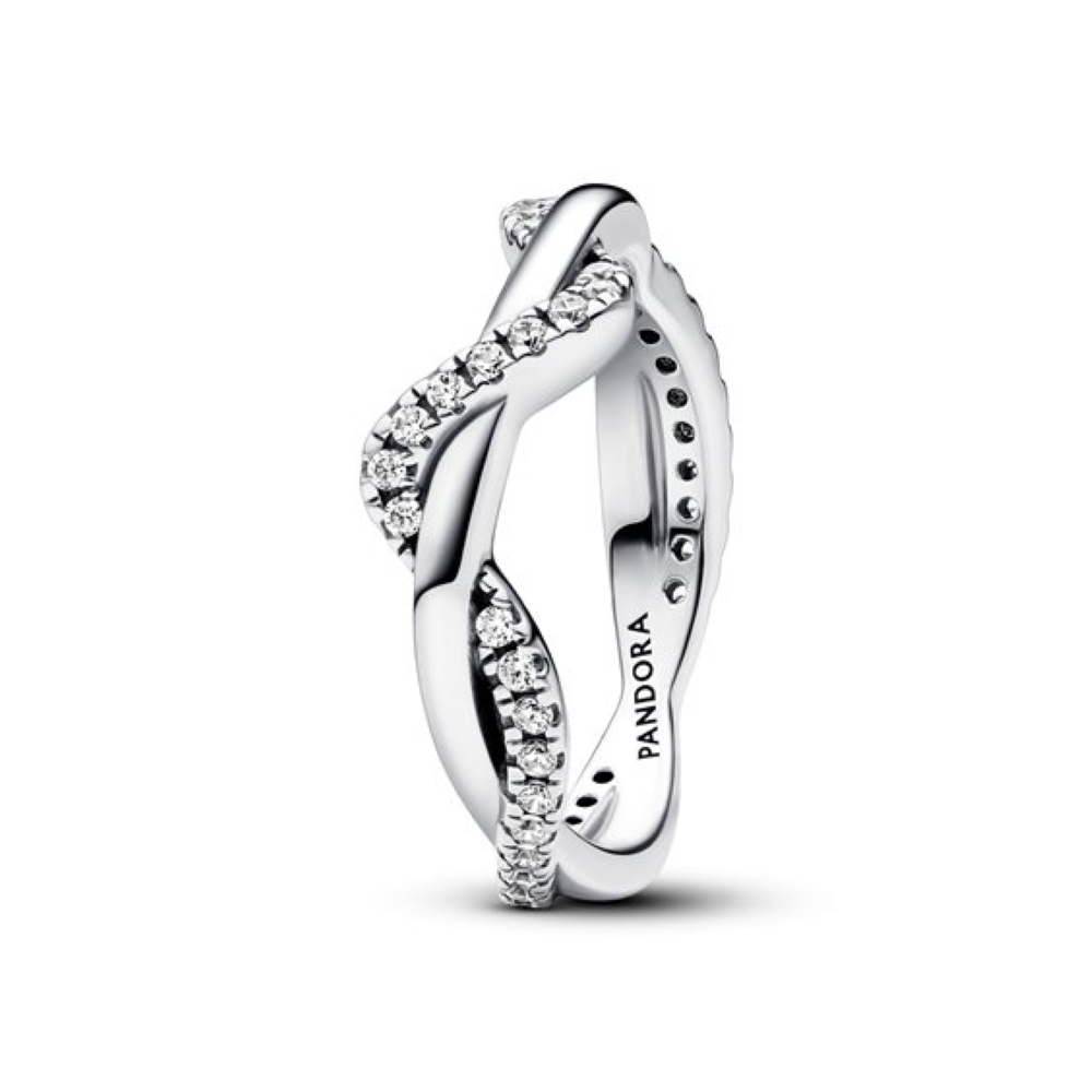 Pandora | Anello Onda Intreccio Luminoso