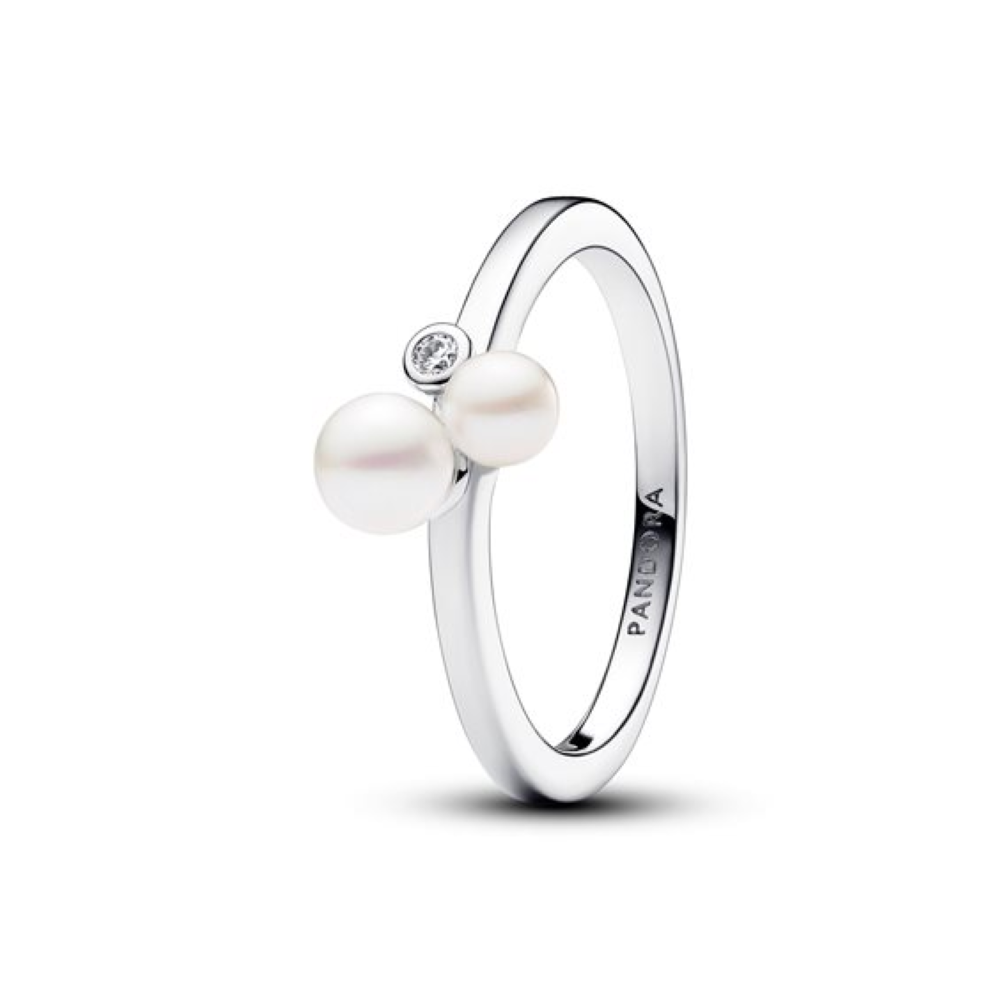 Pandora | Anello Perle d'Acqua Dolce Coltivate e Punto Luce
