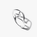 Anello Cuore Piccolo Linea Sinuosa