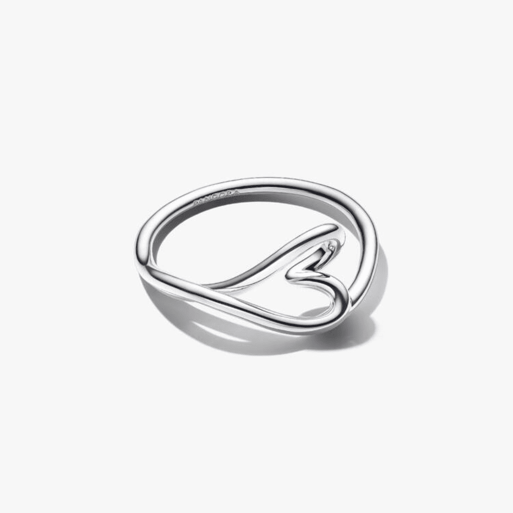 Anello Cuore Piccolo Linea Sinuosa