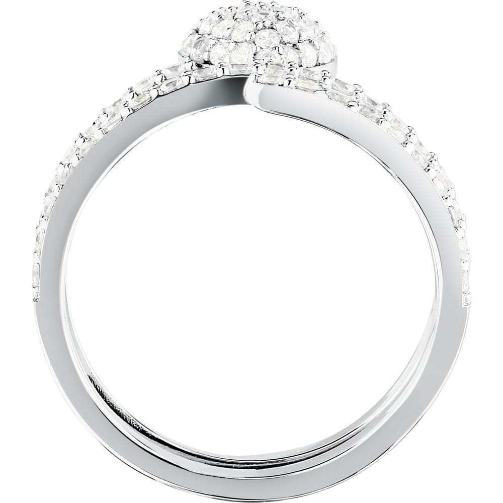 Anello Contrarié Nobile Cuore in Argento e Zirconi Bianchi – Morellato SAZK07
