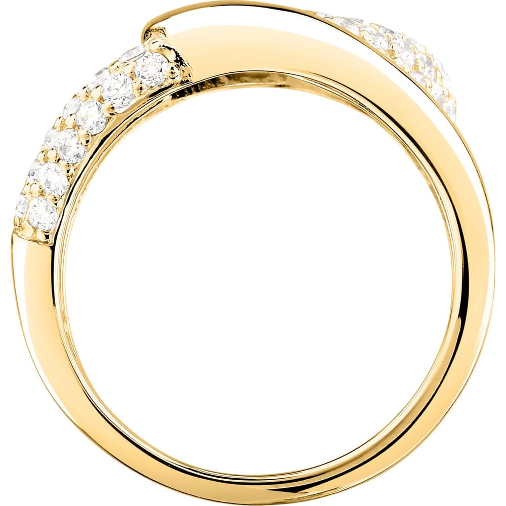 Anello Pavé in Argento Dorato e Zirconi Bianchi – Morellato SAZB20
