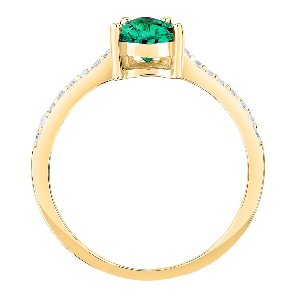 Anello Solitario Tesori in Argento Dorato e Zirconi Verdi – Morellato SAIW203