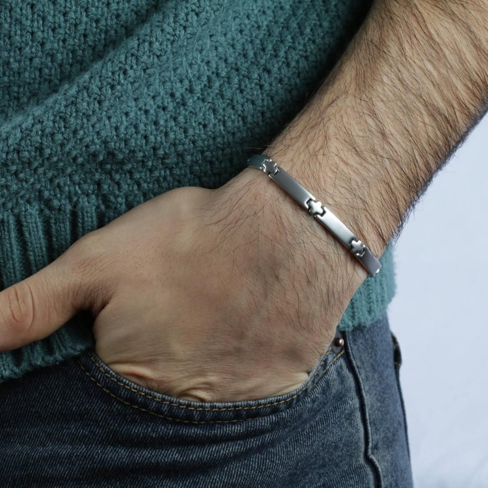 Bracciale Cross in Acciaio – Morellato S7448099 indossato
