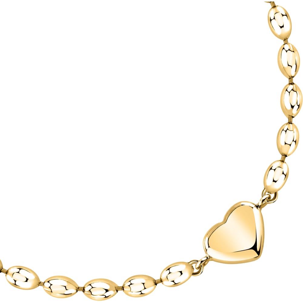 Bracciale Intrecci a Catena Cuore in Acciaio Dorato – Morellato SAZC12