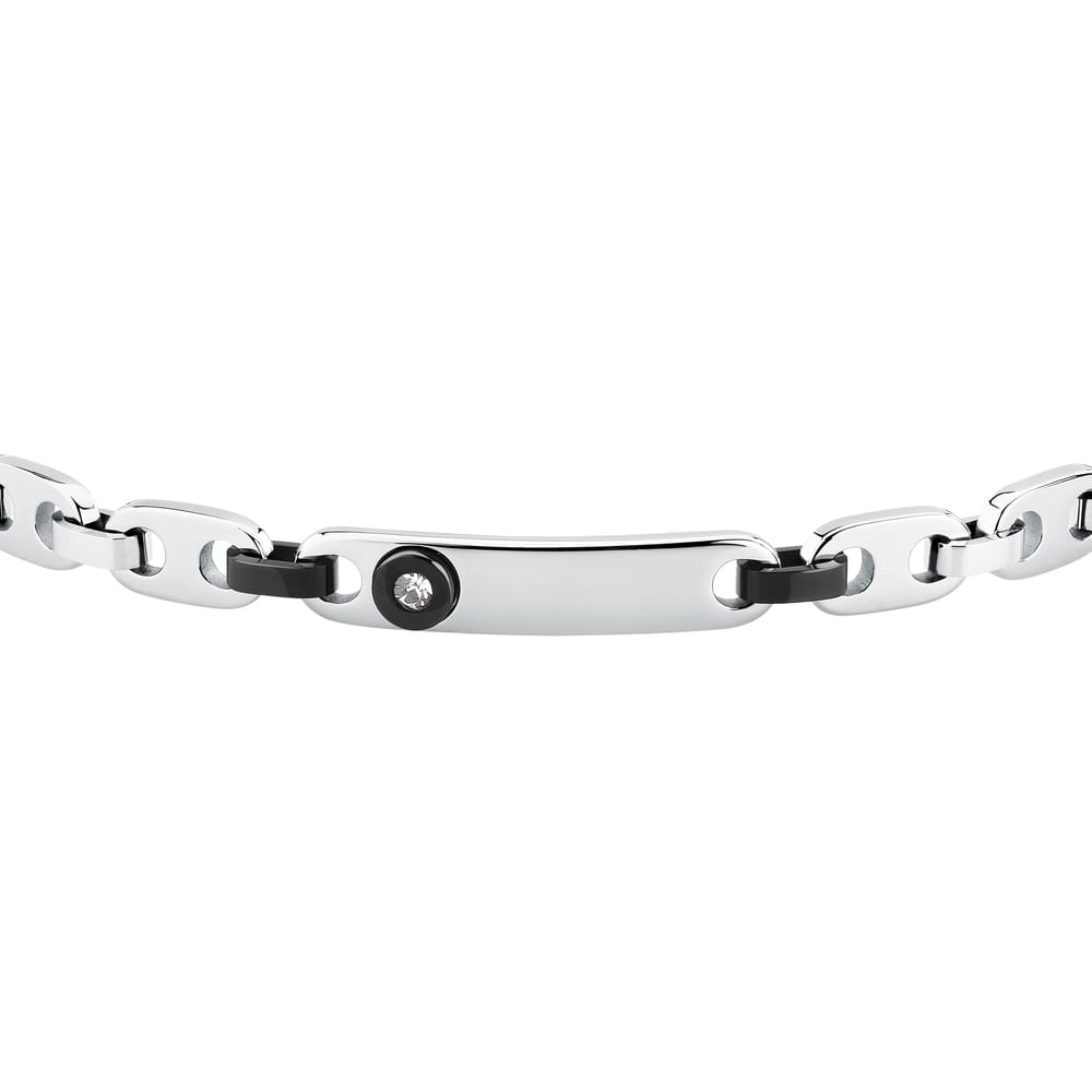 Bracciale Motown a Catena in Acciaio e Zirconi Bianchi – Morellato SALS126