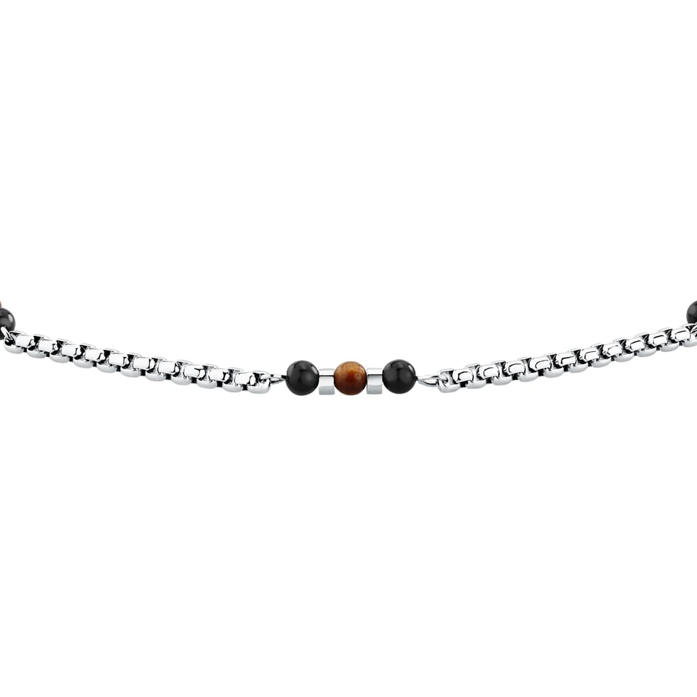 Bracciale Terra a Catena in Acciaio e Onice – Morellato S1757