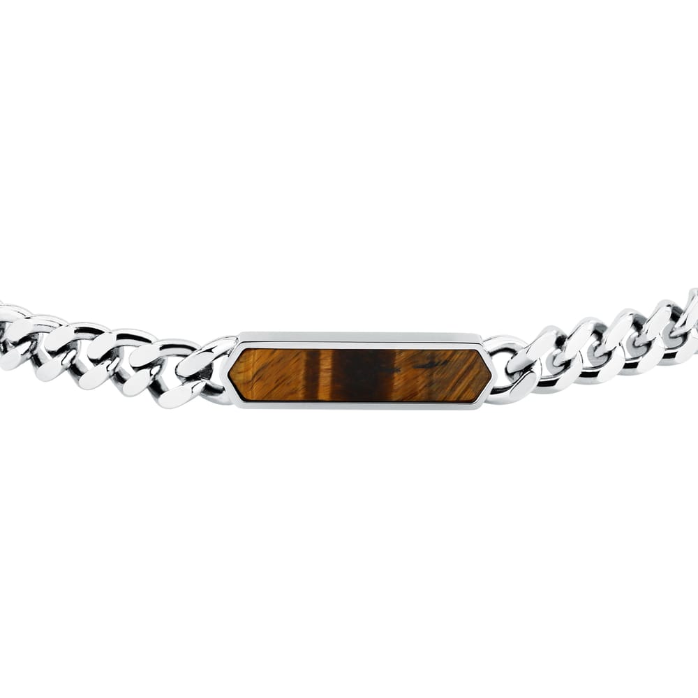 Bracciale Terra a Catena in Acciaio e Occhio di Tigre – Morellato SBKA05