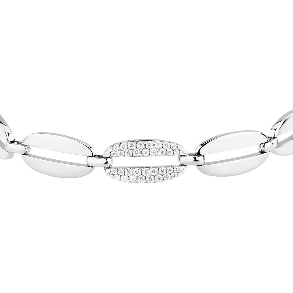 Bracciale Trame a Catena in Argento e Zirconi Bianchi – Morellato SAAG01