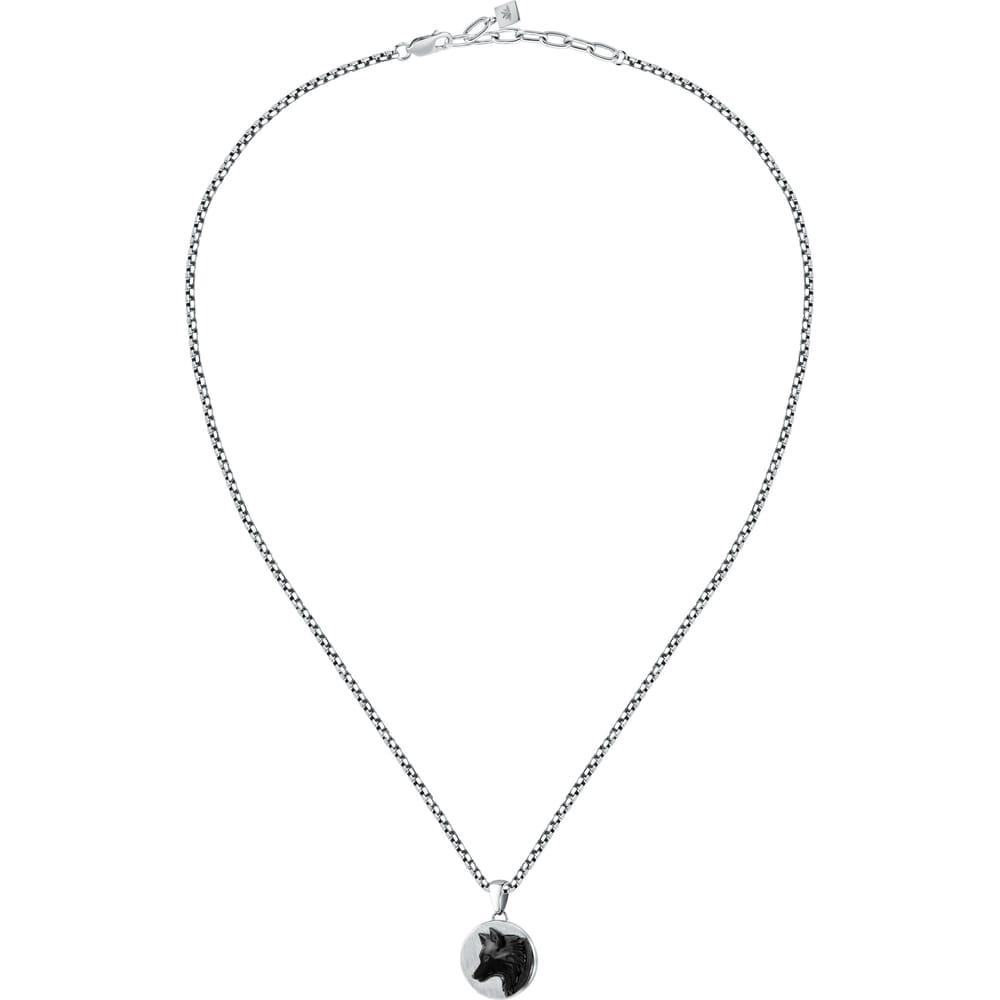 Collana Amuleti con Pendente Lupo in Acciaio Nero – Morellato SBKA09