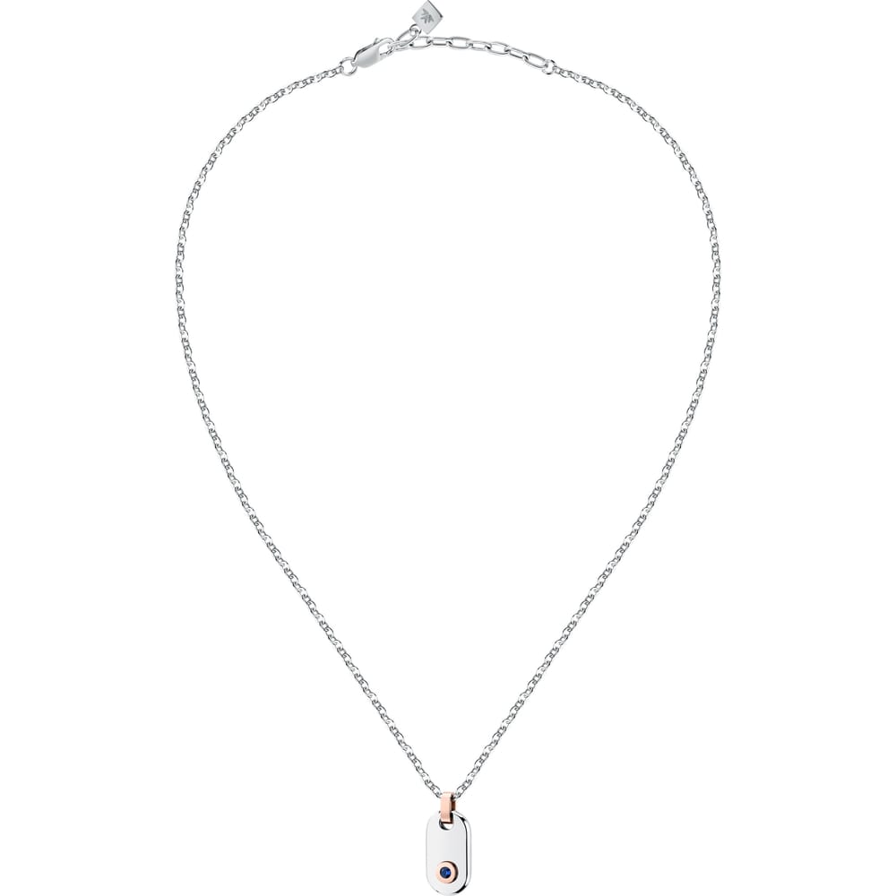 Collana Motown con Pendente in Acciaio e Zirconi Blu – Morellato SALS124