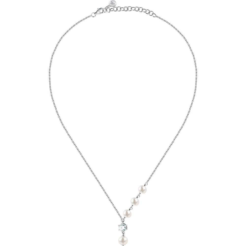 Collana Perla con Pendente in Argento e Zirconi Bianchi – Morellato SXU55