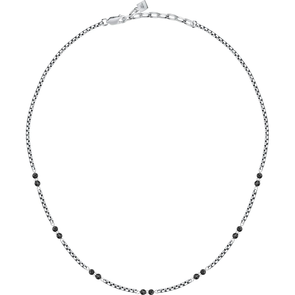 Collana Terra a Catena in Acciaio e Onice – Morellato S1753