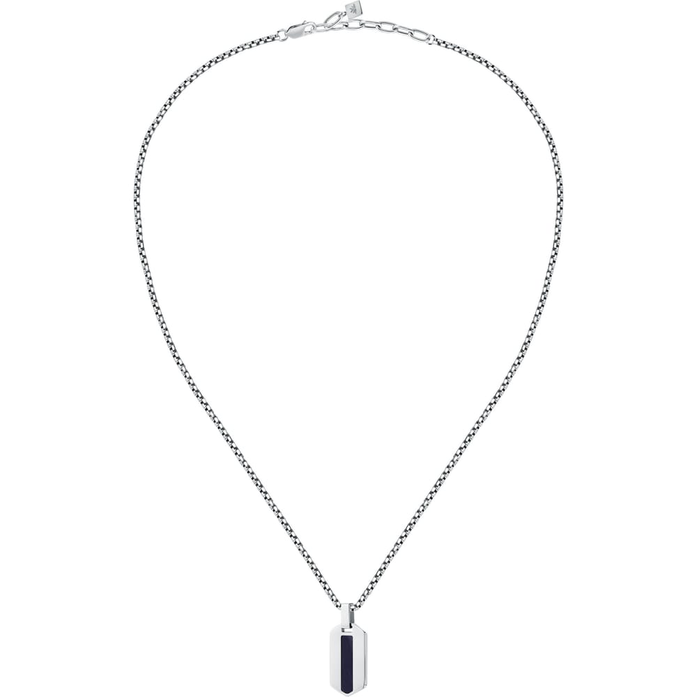 Collana Terra con Pendente in Acciaio Nero e Occhio di Tigre – Morellato SBKA02