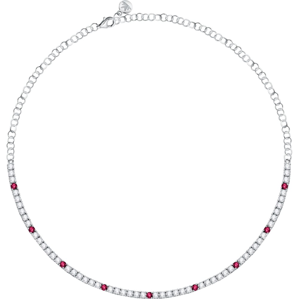 Collana Tennis Tesori in Argento e Zirconi Rossi – Morellato SAIW242